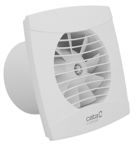 Cata UC-10 TH koupelnový ventilátor axiální s automatem, 8W, potrubí 100mm, bílá