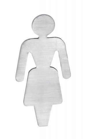 Sapho Cedule WC dámy, 80x35x2mm, nerez mat