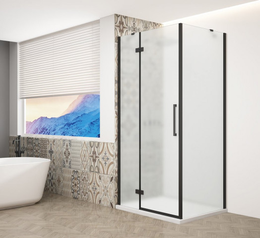 Gelco TRINITY BLACK obdélníkový sprchový kout 1200x1000mm, matné sklo, levé