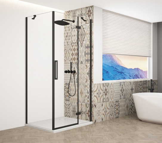 Gelco TRINITY BLACK obdélníkový sprchový kout 1000x1200mm, čiré sklo, pravé