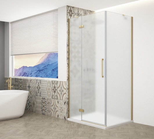 Gelco TRINITY GOLD MATT obdélníkový sprchový kout 900x1200mm, matné sklo, levé