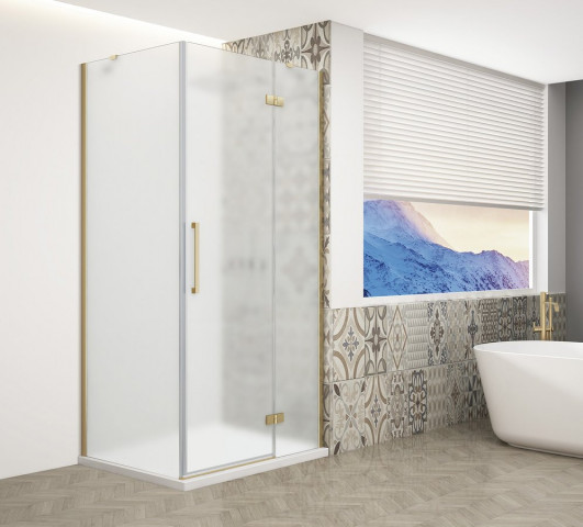 Gelco TRINITY GOLD MATT obdélníkový sprchový kout 900x800mm, matné sklo, pravé
