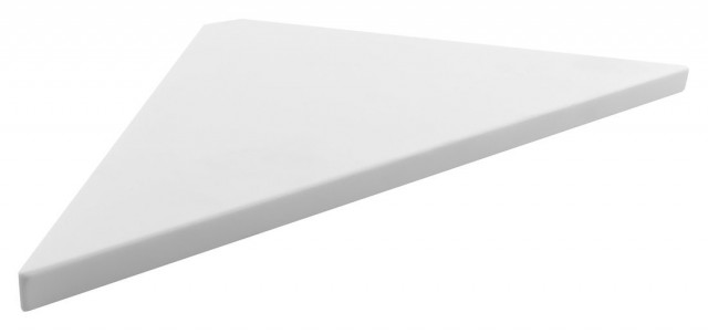 Sapho ABELINE rohová police rockstone 250x250mm, bílá mat