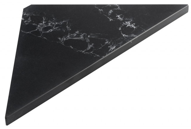 Sapho ABELINE rohová police rockstone 250x250mm, black attica