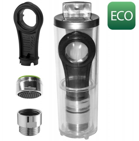 Sapho ECO SET redukce na sprchovou hadici 6L, perlátor 6L, vnější závit M24x1 a klíč, chrom