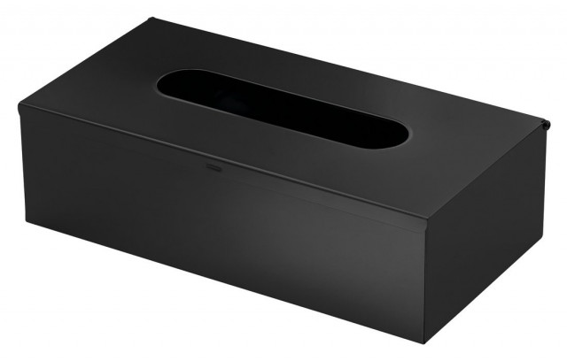 Gedy Zásobník na papírové kapesníky závěsný, 250x75x130 mm, černá mat